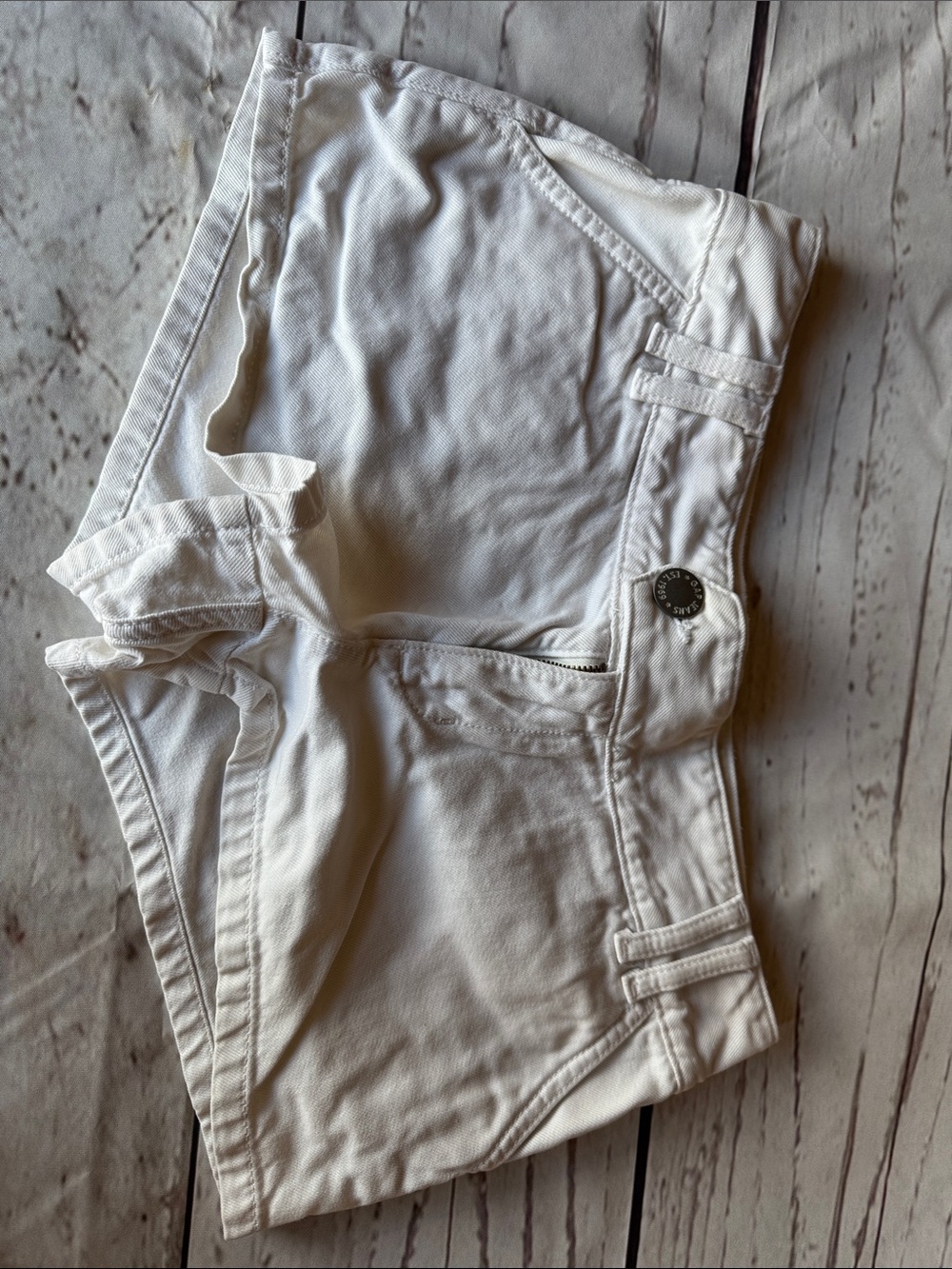 Women’s White Denim Micro Shorts - Low-Rise Style